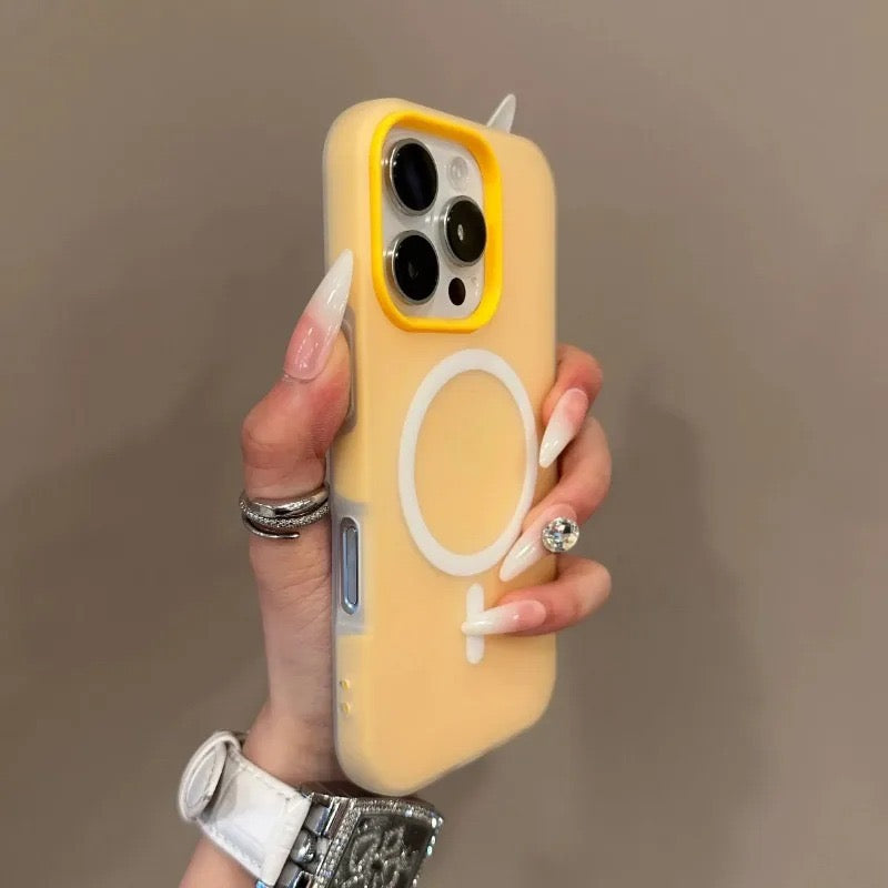 Applicable to iphone 16 Jelly Magnetic Suction Phone Case Apple Solid Color Matte Two-in-One Full Cover
