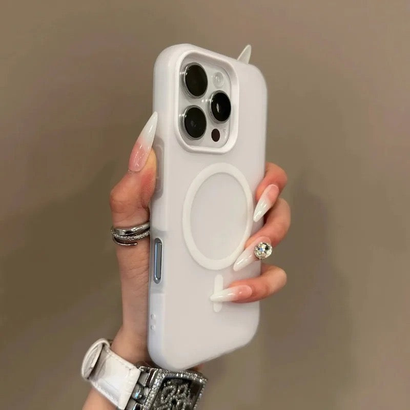 Applicable to iphone 16 Jelly Magnetic Suction Phone Case Apple Solid Color Matte Two-in-One Full Cover