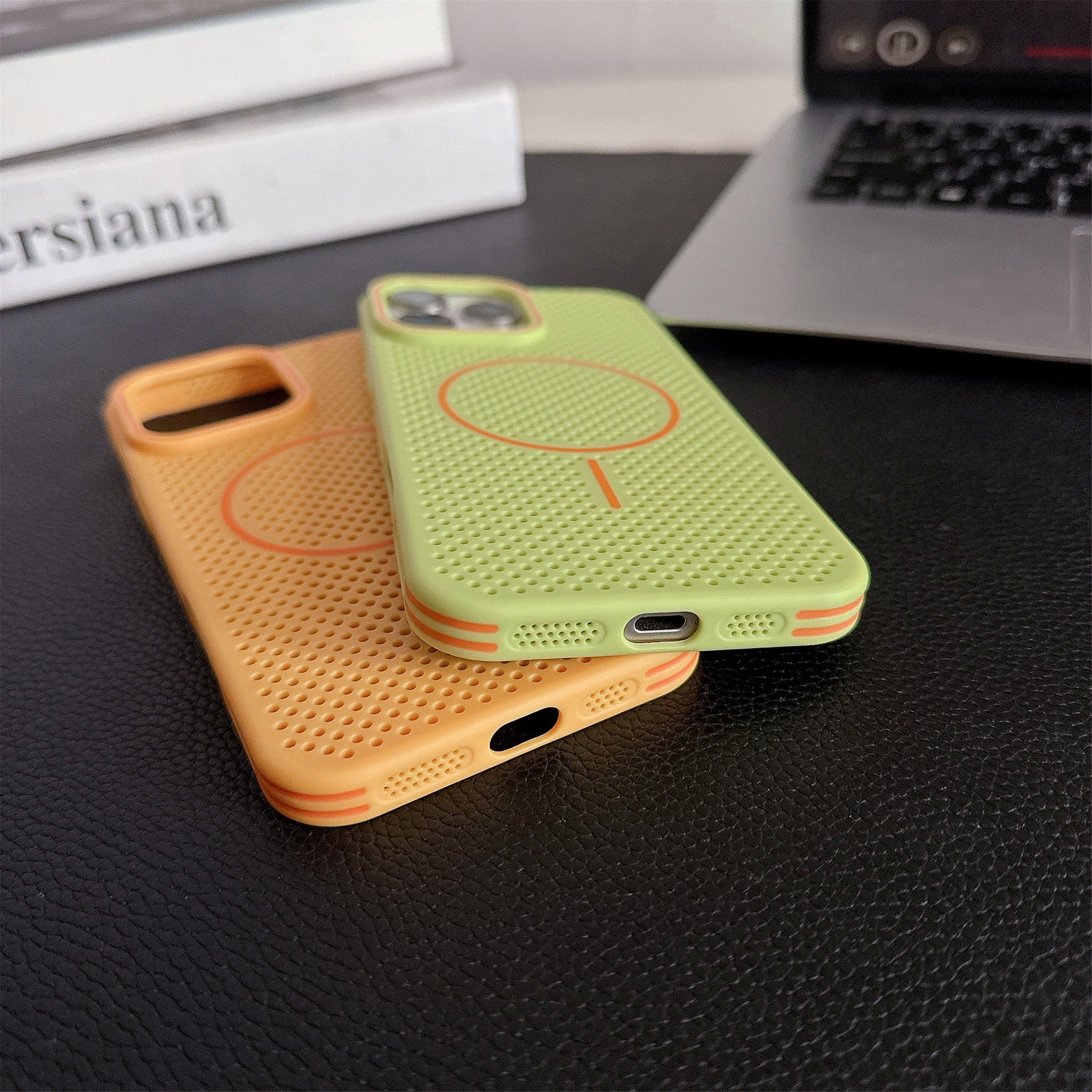 Summer breathable and heat-dissipating magnetic phone case for iphone 16 Pro Max with corner protection against drops