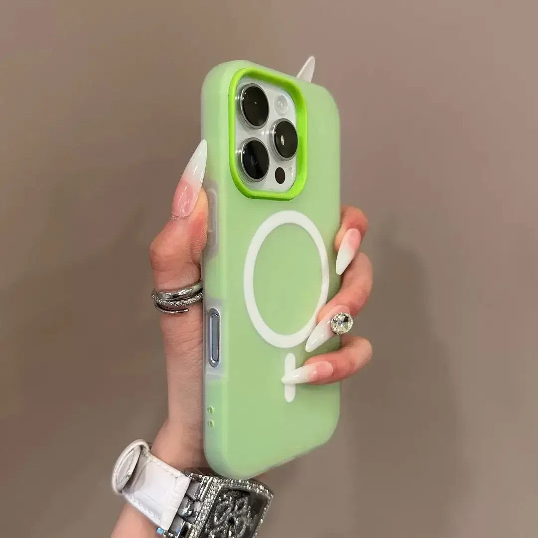 Applicable to iphone 16 Jelly Magnetic Suction Phone Case Apple Solid Color Matte Two-in-One Full Cover