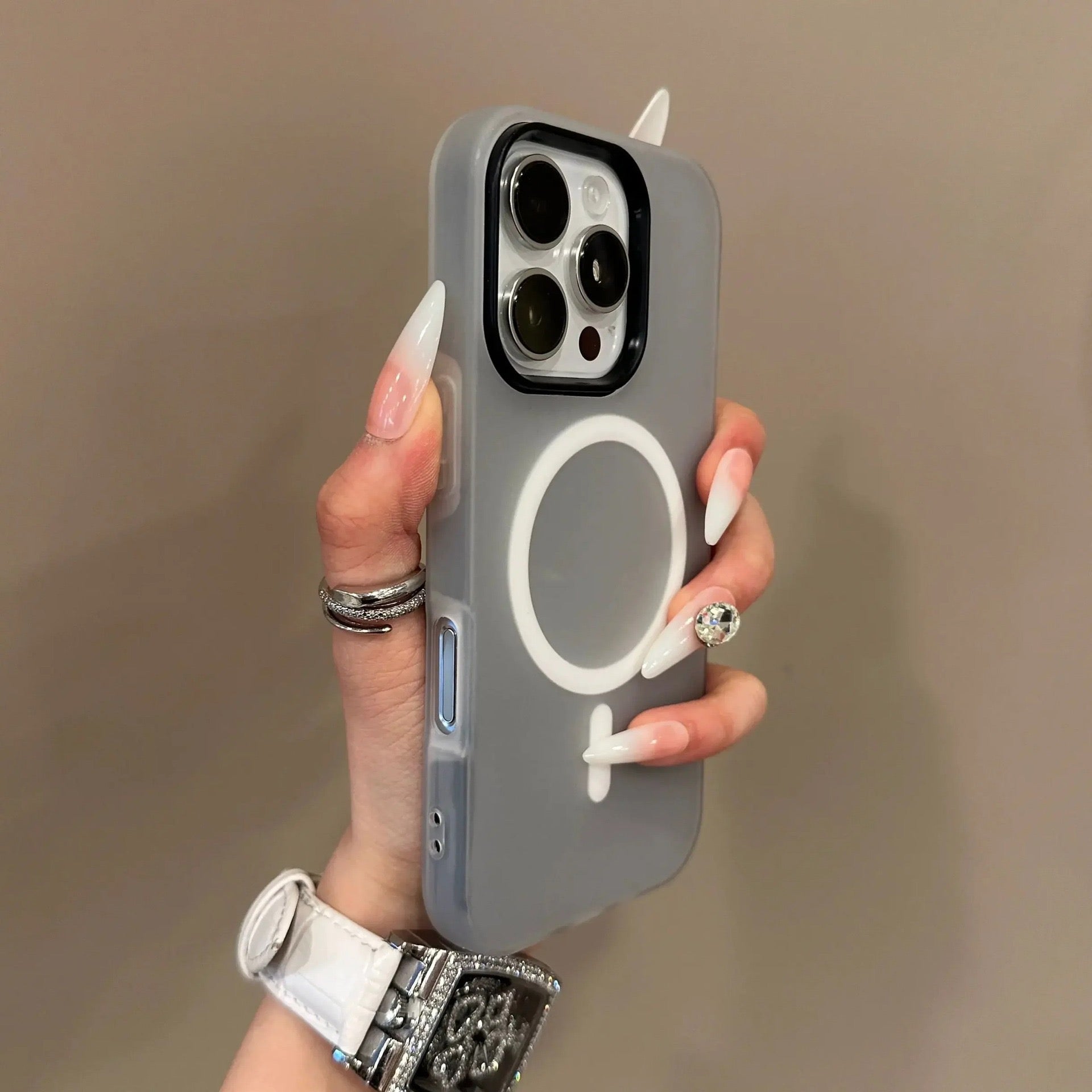 Applicable to iphone 16 Jelly Magnetic Suction Phone Case Apple Solid Color Matte Two-in-One Full Cover